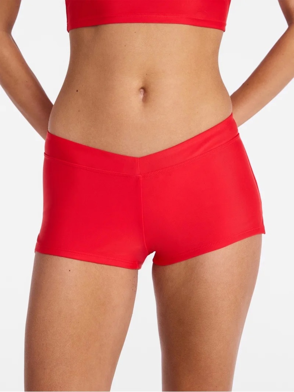 No Boundaries Women's Red Swim Shorts NWT
